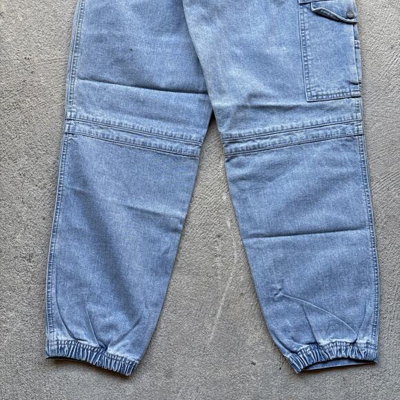 Deadstock 90s Dockers Jeans Mens 28x30 Pleated Denim Levis Cargo Tapered Vintage - Picture 8 of 13